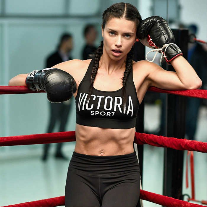 Adriana Lima workout routine - boxing