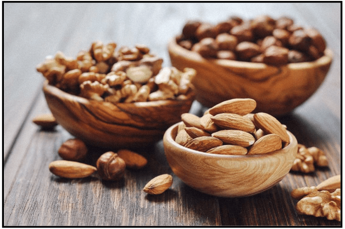 Nuts (Walnuts and  Almonds) 