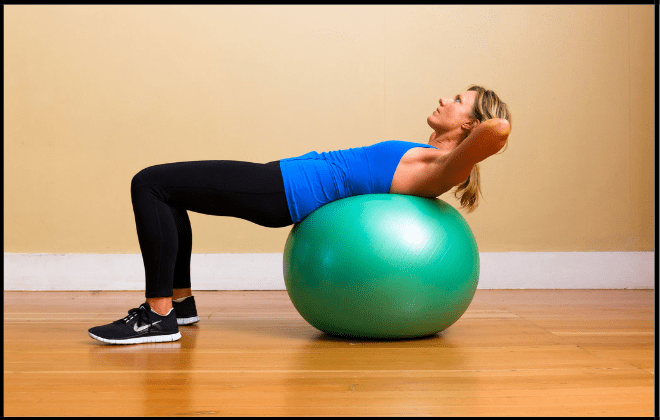 fat burn secrets and tips - Crunches On Exercise Ball